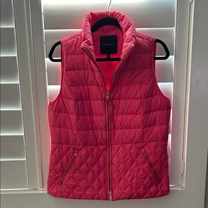 Talbots Women's Vibrant Pink Quilted Vest